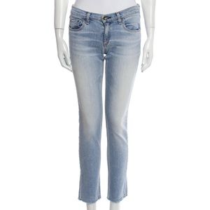Mother  Light blue straight leg jeans